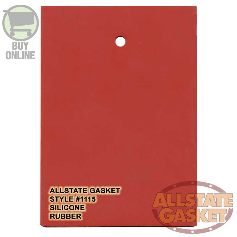 Red Silicone Rubber Sheet 60A 1/16 x 3 x 9 Inch Made in USA Gasket Material 