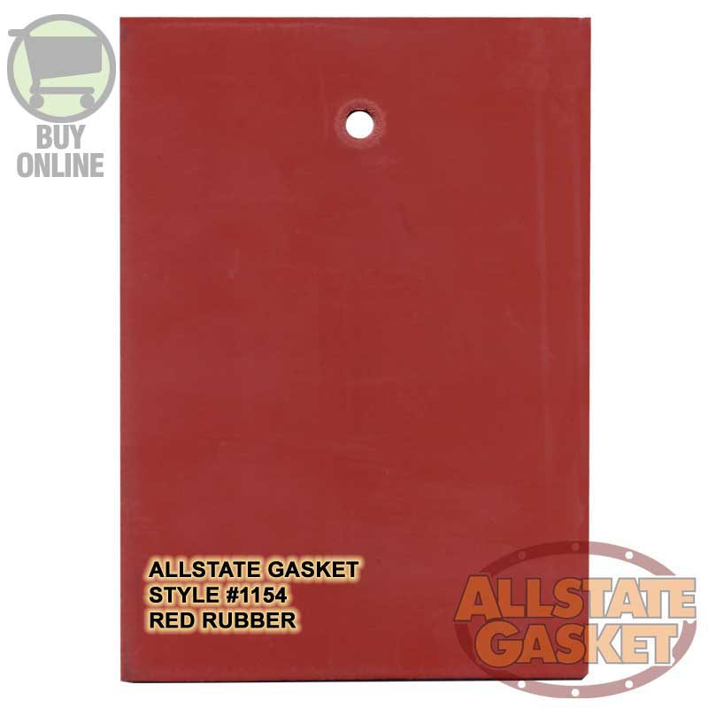BULK-RS-RSBR60-104 USA SEALING RED SBR Rubber Sheet NO Adhesive 